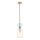 Ljuskrona med textilsladd MOLLY 1xE14/40W/230V diameter 12 cm guld/rosa/blå