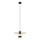 Ljuskrona med textilsladd MONTANA 1xE27/15W/230V diameter 30 cm guld/svart