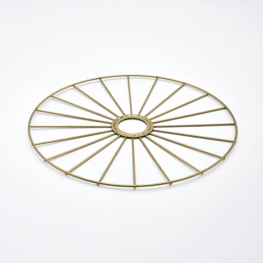 Ljuskrona med textilsladd MONTANA 1xE27/15W/230V diameter 30 cm guld/svart