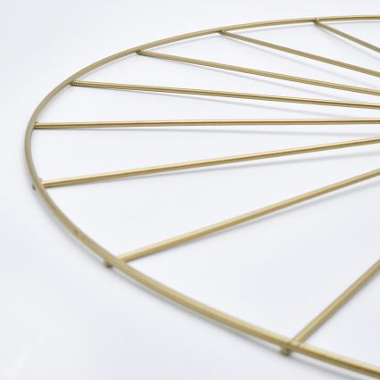 Ljuskrona med textilsladd MONTANA 1xE27/15W/230V diameter 30 cm guld/svart