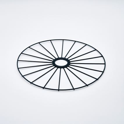 Ljuskrona med textilsladd MONTANA 1xE27/15W/230V diameter 30 cm svart