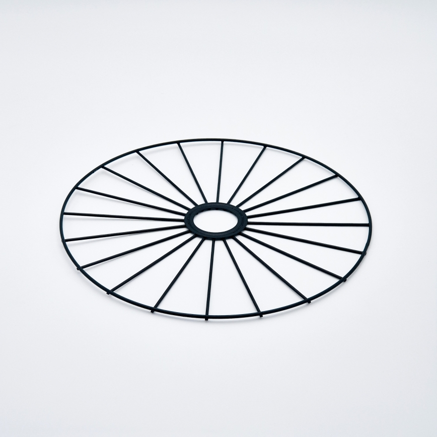 Ljuskrona med textilsladd MONTANA 1xE27/15W/230V diameter 30 cm svart