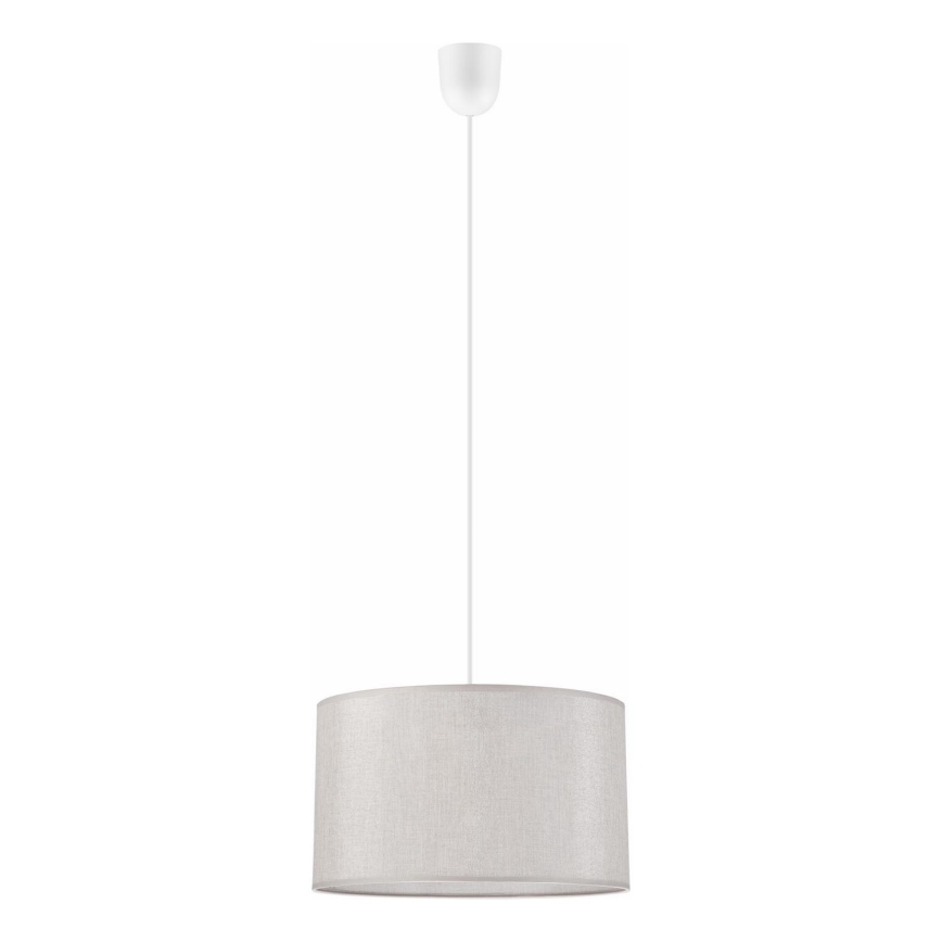 Ljuskrona med textilsladd MONTE 1xE27/60W/230V silver