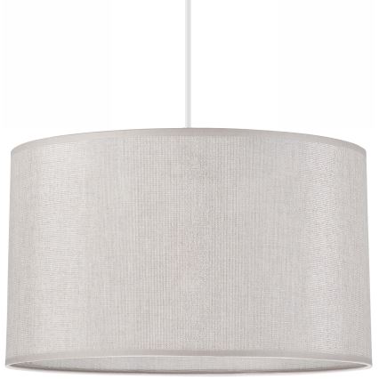 Ljuskrona med textilsladd MONTE 1xE27/60W/230V silver