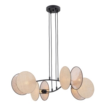 Ljuskrona med textilsladd MOTIF 4xE14/10W/230V beige