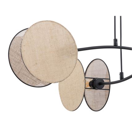 Ljuskrona med textilsladd MOTIF 4xE14/10W/230V beige