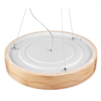 Ljuskrona med textilsladd NATURAL 3xE27/60W/230V ø 47 cm tall - FSC certifierade