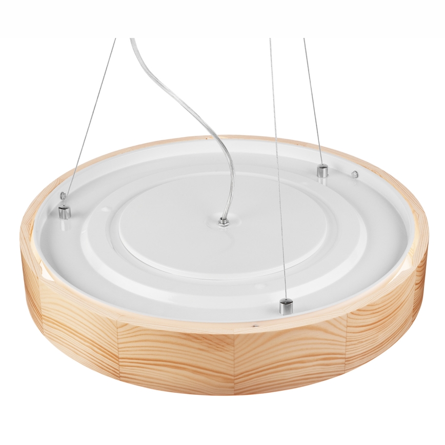 Ljuskrona med textilsladd NATURAL 3xE27/60W/230V ø 47 cm tall