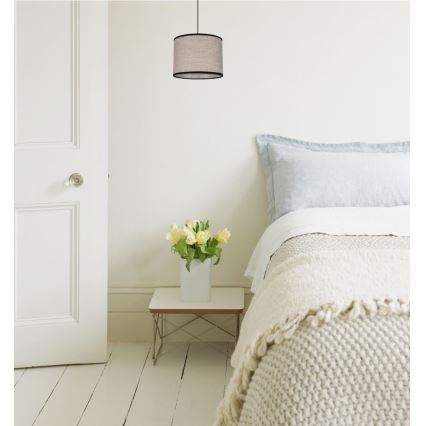 Ljuskrona med textilsladd NEXO 1xE27/60W/230V diameter 20 cm