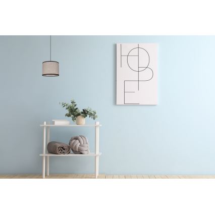 Ljuskrona med textilsladd NEXO 1xE27/60W/230V diameter 20 cm