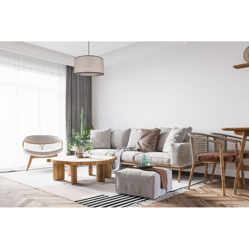 Ljuskrona med textilsladd NEXO 1xE27/60W/230V diameter 40 cm