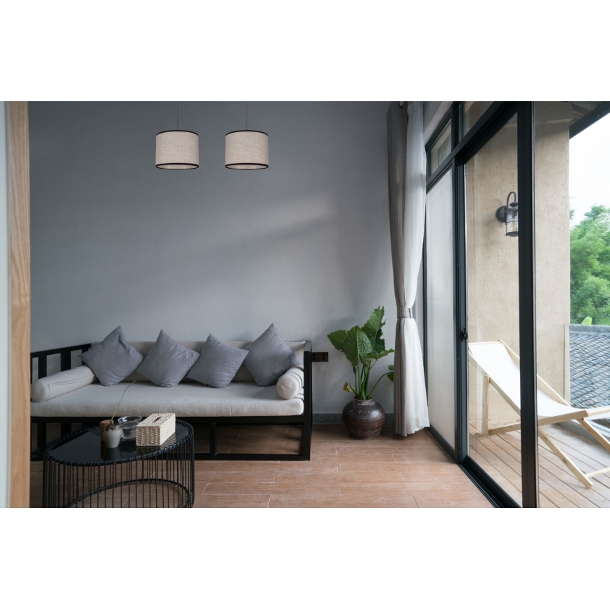 Ljuskrona med textilsladd NEXO 2xE27/60W/230V