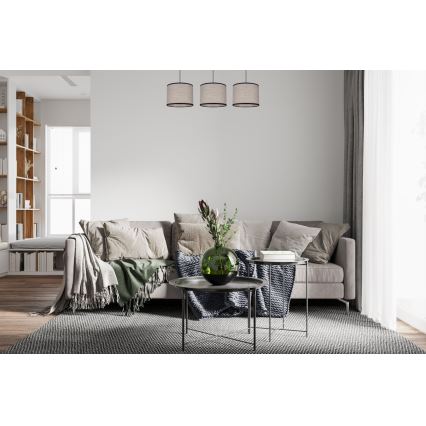 Ljuskrona med textilsladd NEXO 3xE27/60W/230V