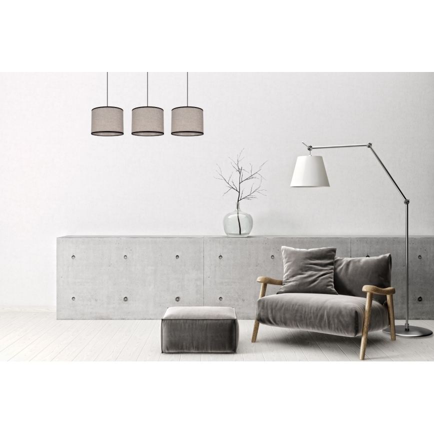 Ljuskrona med textilsladd NEXO 3xE27/60W/230V