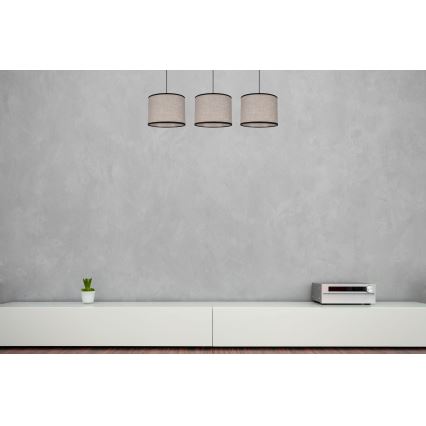 Ljuskrona med textilsladd NEXO 3xE27/60W/230V