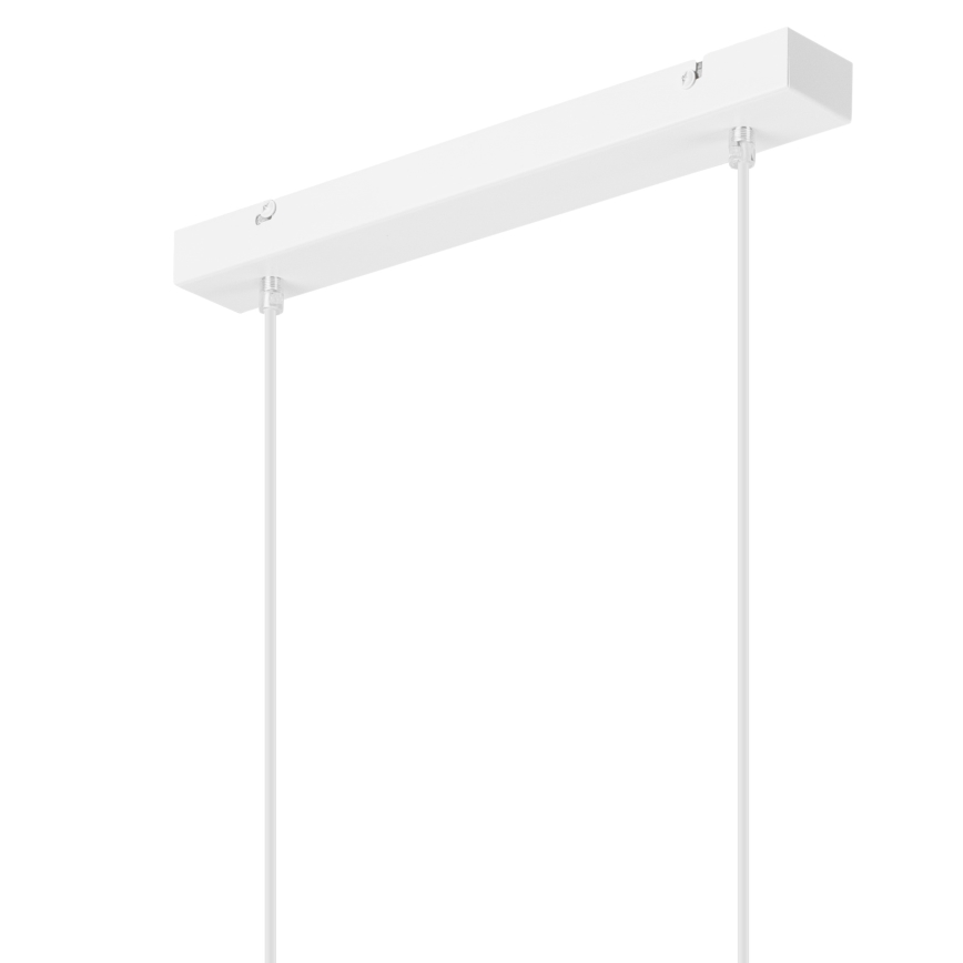 Ljuskrona med textilsladd NICO 2xE27/60W/230V vit/bok