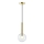 Ljuskrona med textilsladd NIKO 1xG9/9W/230V diameter 15 cm guld