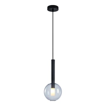 Ljuskrona med textilsladd NIKO 1xG9/9W/230V diameter 15 cm svart