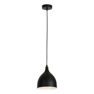 Ljuskrona med textilsladd NOAK 1xE27/15W/230V svart