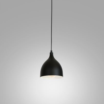 Ljuskrona med textilsladd NOAK 1xE27/15W/230V svart