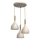 Ljuskrona med textilsladd NOAK 3xE27/15W/230V beige/guld