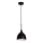 Ljuskrona med textilsladd NOAK WOOD 1xE27/15W/230V svart/bok