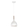Ljuskrona med textilsladd NOAK WOOD 1xE27/15W/230V vit/bok