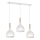 Ljuskrona med textilsladd NOAK WOOD 3xE27/15W/230V vit/bok