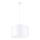 Ljuskrona med textilsladd NOVA 1xE27/15W/230V diameter 40 cm vit
