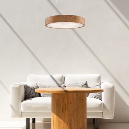 Ljuskrona med textilsladd OAK 3xE27/60W/230V ek ø 47,5 cm - FSC certifierade