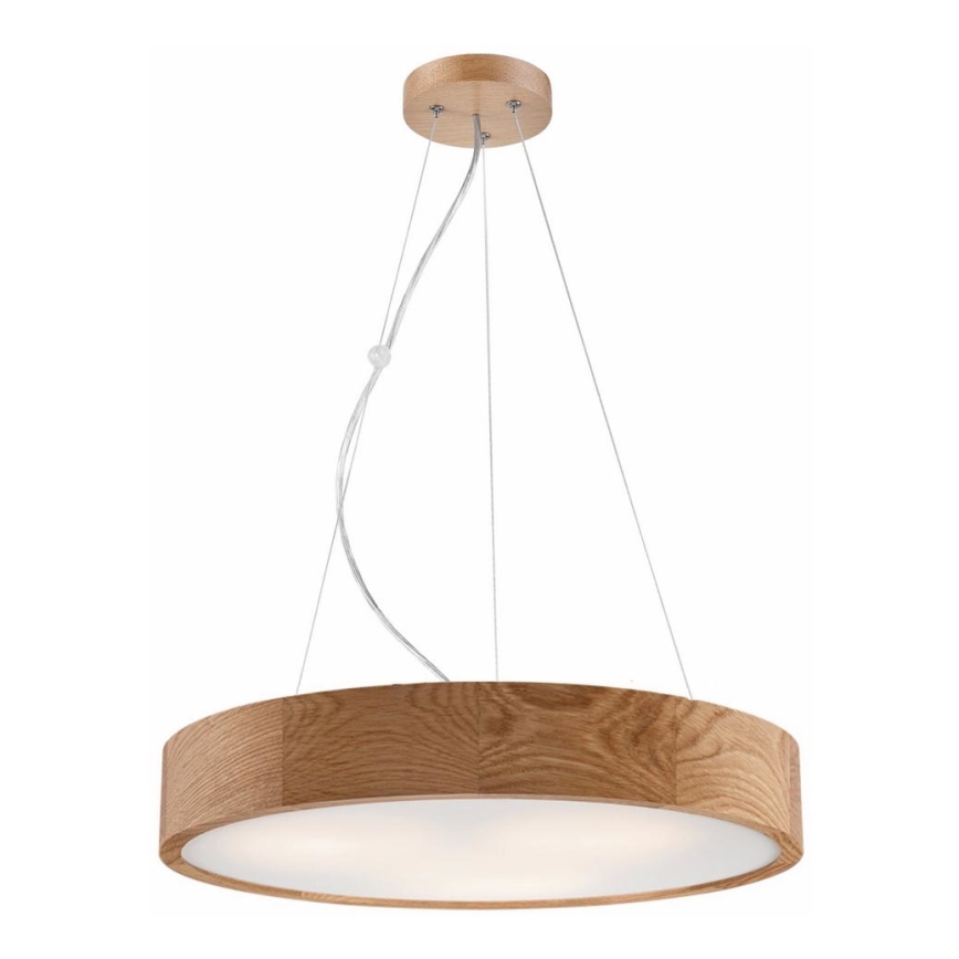 Ljuskrona med textilsladd OAK 3xE27/60W/230V ek ø 47,5 cm