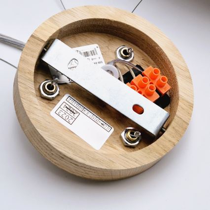 Ljuskrona med textilsladd OAK 3xE27/60W/230V ek ø 47,5 cm
