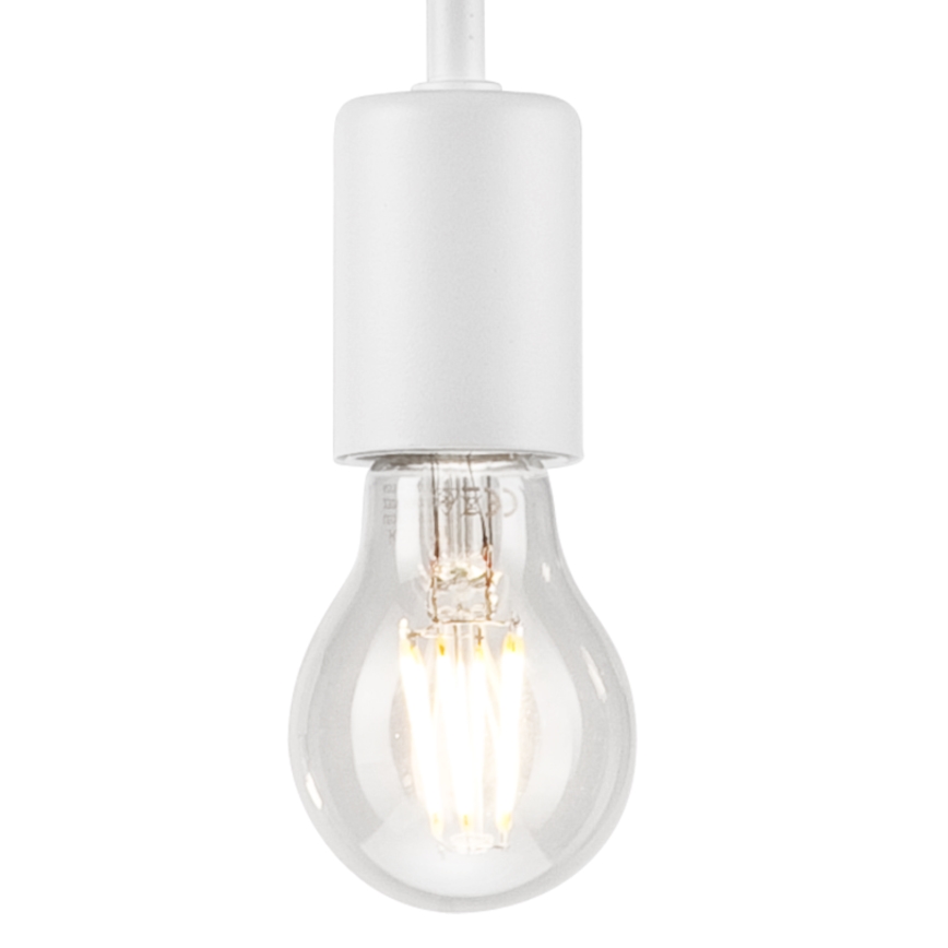 Ljuskrona med textilsladd ORAZIO 1xE27/60W/230V bok - FSC certifierade