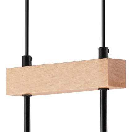 Ljuskrona med textilsladd ORAZIO 2xE27/60W/230V bok