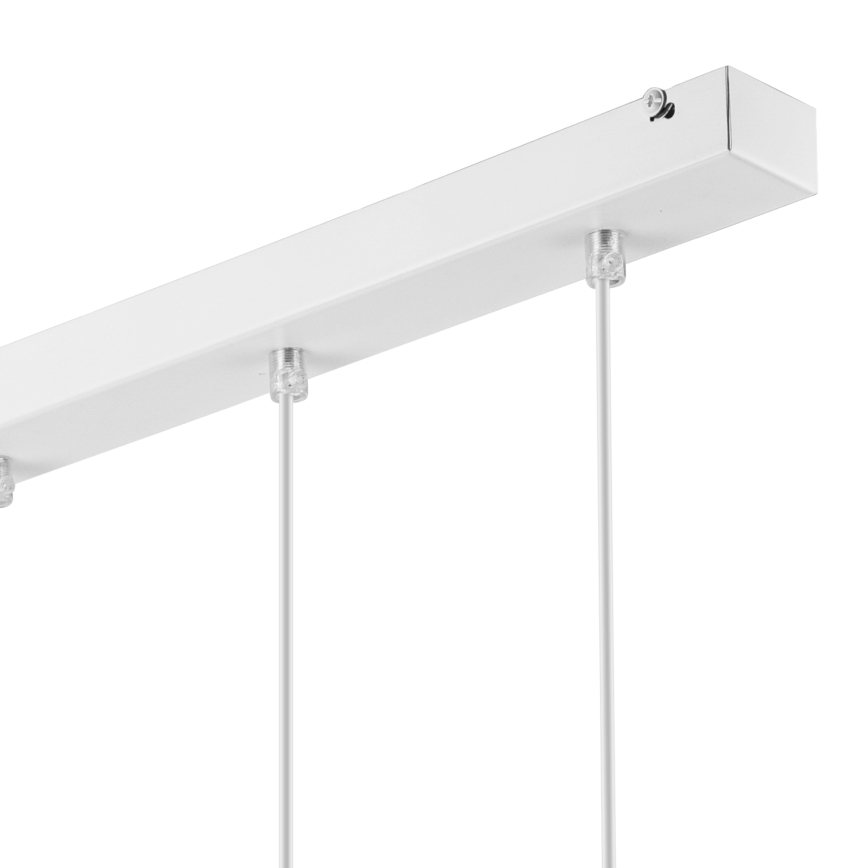 Ljuskrona med textilsladd ORAZIO 4xE27/60W/230V bok - FSC certifierade