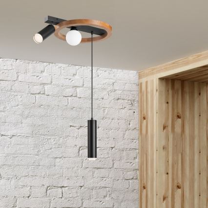 Ljuskrona med textilsladd OTIS 1xG9/5W/230V + 2xE27/15W/230V ek