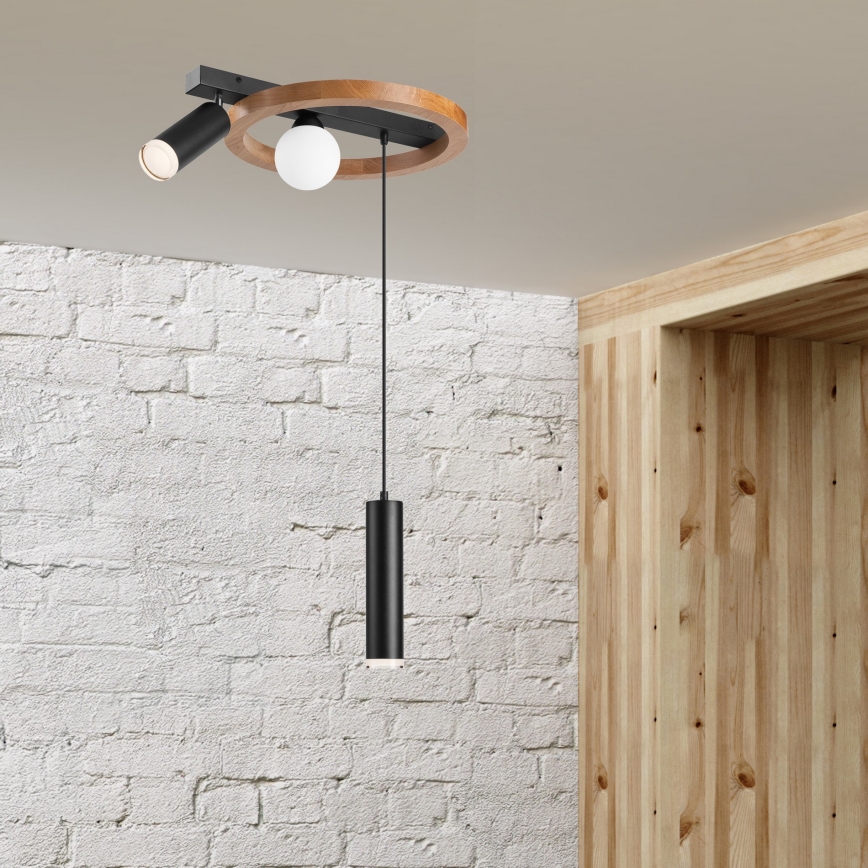 Ljuskrona med textilsladd OTIS 1xG9/5W/230V + 2xE27/15W/230V ek