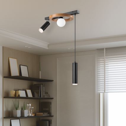 Ljuskrona med textilsladd OTIS 1xG9/5W/230V + 2xE27/15W/230V ek