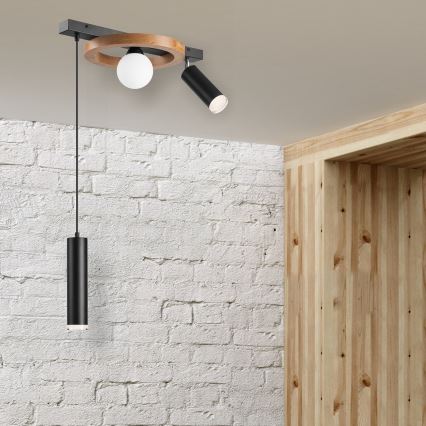 Ljuskrona med textilsladd OTIS 1xG9/5W/230V + 2xE27/15W/230V ek