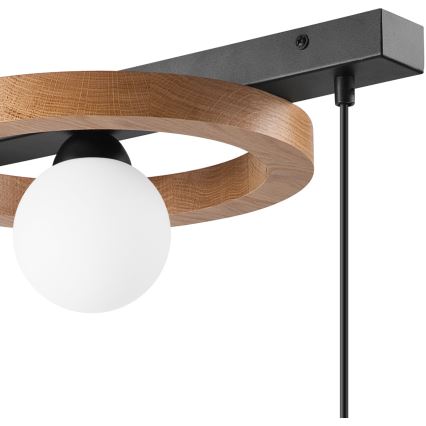 Ljuskrona med textilsladd OTIS 1xG9/5W/230V + 2xE27/15W/230V ek