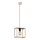 Ljuskrona med textilsladd PAKO 1xE27/15W/230V beige