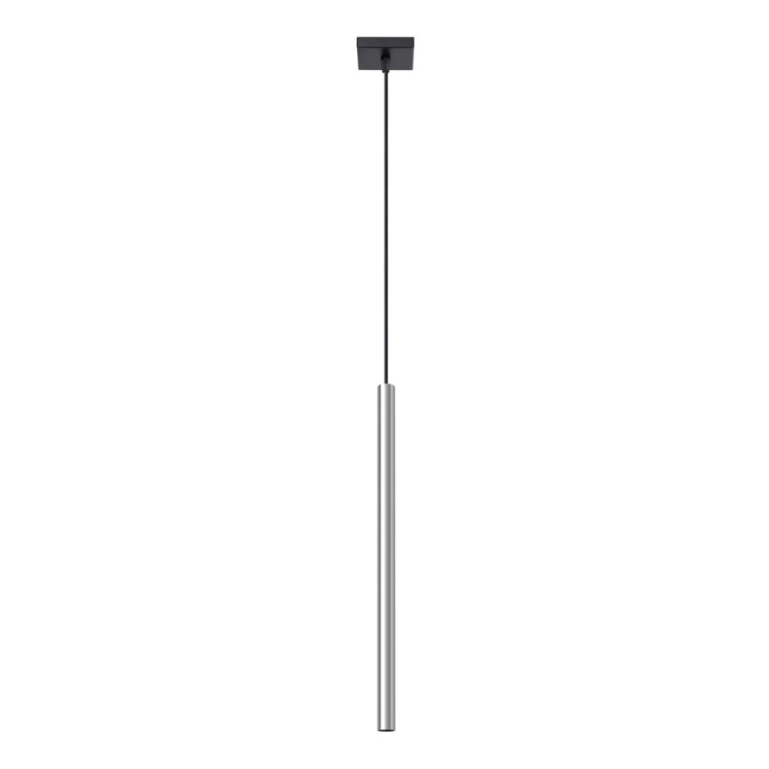 Ljuskrona med textilsladd PASTELO 1xG9/8W/230V skinande krom