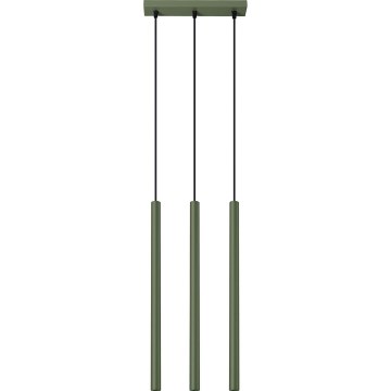 Ljuskrona med textilsladd PASTELO 3xG9/8W/230V grön