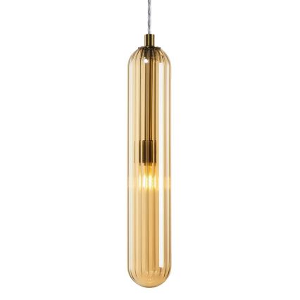 Ljuskrona med textilsladd PAX 1xG9/9W/230V guld