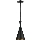 Ljuskrona med textilsladd PINIO 1xE27/60W/230V diameter 19 cm svart