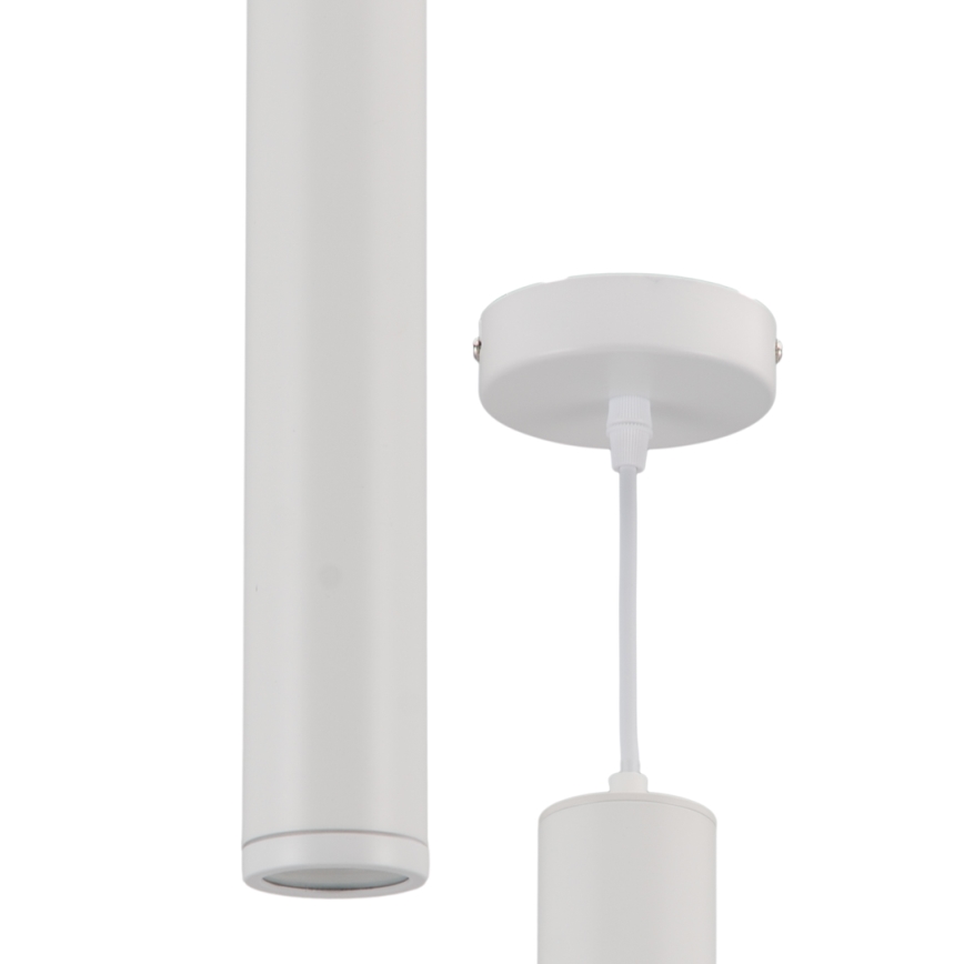 Ljuskrona med textilsladd PORTER 1xGU10/8W/230V vit