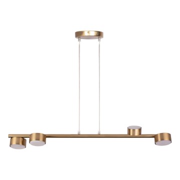 Ljuskrona med textilsladd PUNTO 4xGX53/12W/230V guld