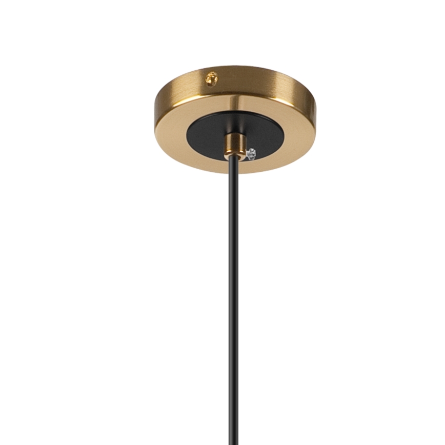 Ljuskrona med textilsladd ROLLO 1xG9/5W/230V guld/rökig beige