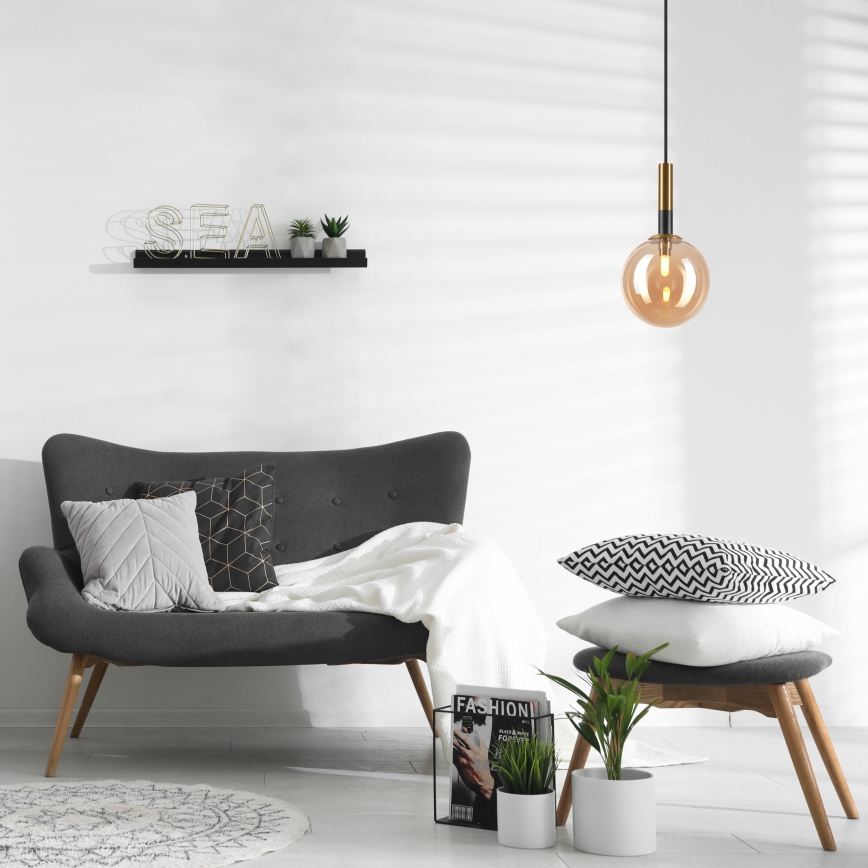 Ljuskrona med textilsladd ROLLO 1xG9/5W/230V
