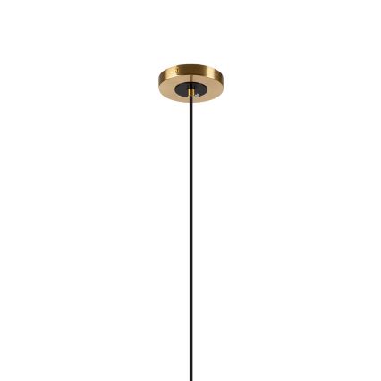 Ljuskrona med textilsladd ROLLO 3xE14/5W/230V guld/rökig beige